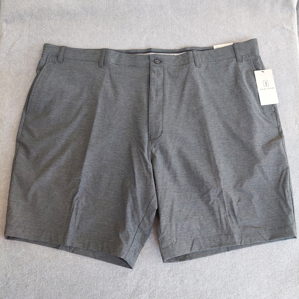 NWT PGA Tour Airflux Golf Shorts Men’s 50 Gray Performance Mesh Big & Tall